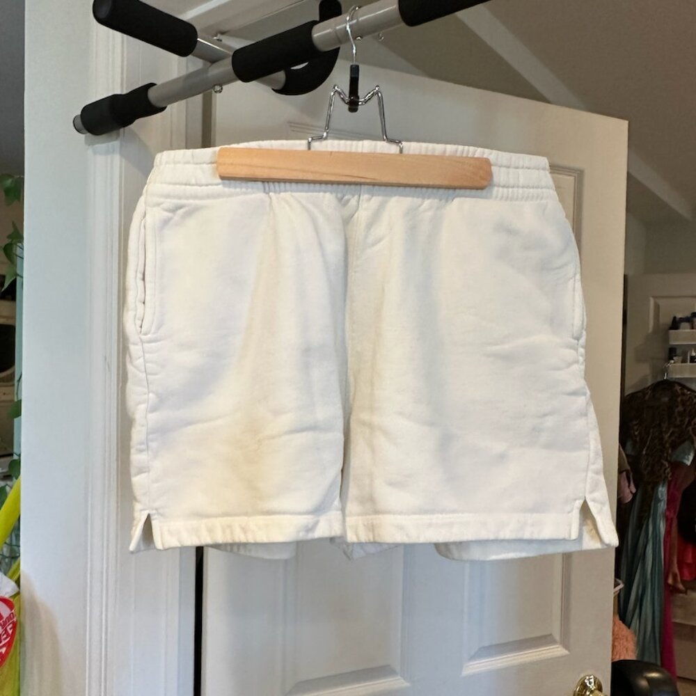 Reformation Cozy Terry Sweat Shorts in Ivory – Size L
